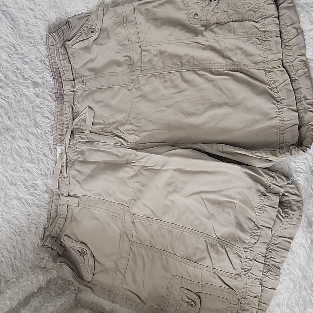 Khaki cargo shorts